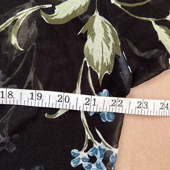 *Helena Quinn* NWT The Zoe Report One Sz Navy Floral Sheer Open Front Kimono - Picture 8 of 9